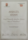 Dt. Ayşe Gül Aydın Çetinkaya Diş Hekimi sertifikası