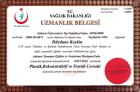 Op. Dr. Dürdane Keskin Plastik Rekonstrüktif ve Estetik Cerrahi sertifikası