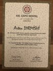 Uzm. Dr. Arten Dyrmishi Diş Hekimi sertifikası