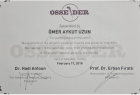 Uzm. Dt. Ömer Aykut UZUN Diş Hekimi sertifikası