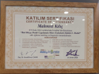 Dt. Mahmut Kılıç Diş Hekimi sertifikası
