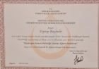 Uzm. Dr. Zeynep Bayındır Enfeksiyon Hastalıkları ve Klinik Mikrobiyoloji sertifikası