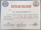 Op. Dr. Yusuf Demircan Çocuk Cerrahisi sertifikası