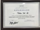 Uzm. Kl. Psk. Fatma Nur Ar Psikoloji sertifikası