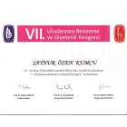 Dyt. Saynur Özen Kumcu Diyetisyen sertifikası