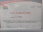 Dt. Ali Kılıç Diş Hekimi sertifikası