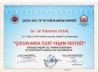 Prof. Dr. Fahrettin Uysal Çocuk Sağlığı ve Hastalıkları sertifikası