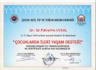 Doç. Dr. Fahrettin Uysal Çocuk Sağlığı ve Hastalıkları sertifikası