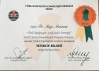 Prof. Dr. Müge Akmansu Radyasyon Onkolojisi sertifikası