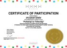 Psk. Dan. Efzanur Serin Psikolojik Danışman sertifikası