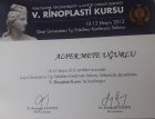 Op. Dr. Alper Mete Uğurlu Plastik Rekonstrüktif ve Estetik Cerrahi sertifikası
