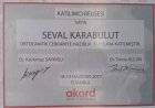 Uzm. Dr. Dt. Seval Yenigün Karabulut Diş Hekimi sertifikası