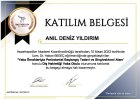 Dt. Anıl Deniz Yıldırım Diş Hekimi sertifikası