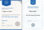 Dyt. Tuğçenur Şahin Diyetisyen sertifikası