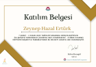 Uzm. Kl. Psk. Zeynep Hazal Ertürk Klinik Psikolog sertifikası