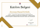 Uzm. Kl. Psk. Zeynep Hazal Ertürk Psikoloji sertifikası