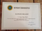 Dyt. Ayşin Cemre Özata Diyetisyen sertifikası