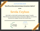 Uzm. Psk. Sevda Ceyhun Psikoloji sertifikası