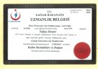 Op. Dr. Yuliya Doster Kadın Hastalıkları ve Doğum sertifikası