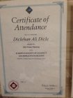 Op. Dr. Diclehan Ali Dicle Göz Hastalıkları sertifikası