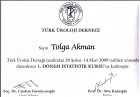 Prof. Dr. Tolga Akman Üroloji sertifikası