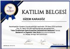 Dyt. Gizem Karagöz Diyetisyen sertifikası