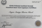 Psk. Saniye Berra Güzel Yaşar Psikoloji sertifikası