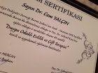 Uzm. Dr. Cem Yalçın Psikiyatri sertifikası