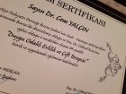 Uzm. Dr. Cem Yalçın Psikiyatri sertifikası