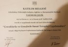 Uzm. Kl. Psk. Yağmur Çelik Psikoloji sertifikası