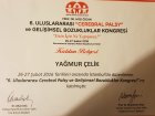 Uzm. Kl. Psk. Yağmur Çelik Psikoloji sertifikası