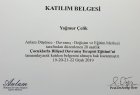 Uzm. Kl. Psk. Yağmur Çelik Psikoloji sertifikası