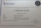 Uzm. Kl. Psk. Yağmur Çelik Psikoloji sertifikası