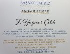 Uzm. Kl. Psk. Yağmur Çelik Psikoloji sertifikası