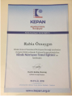 Dyt. Rabia Özsaygın Diyetisyen sertifikası