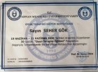 Psk. Dan. Seher Gök Psikolojik Danışman sertifikası