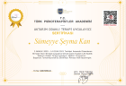 Psk. Dan. Sümeyye Şeyma Kan Psikoloji sertifikası