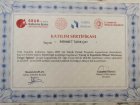Uzm. Kl. Psk. Mehmet Tarık Çay Psikoloji sertifikası