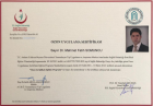 Uzm. Dr. M.Fatih Somuncu Medikal Estetik Tıp Doktoru sertifikası