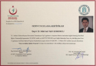 Uzm. Dr. M.Fatih Somuncu Medikal Estetik Tıp Doktoru sertifikası