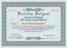 Psk. Beste Nida Perşembeli Psikoloji sertifikası