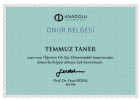Op. Dr. Temmuz Taner Kalp Damar Cerrahisi sertifikası