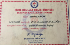 Psk. Dan. Selver EBRİŞİM Psikolojik Danışman sertifikası