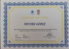 Uzm. Kl. Psk. Tayyibe Gökçe Psikoloji sertifikası