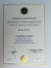 Uzm. Kl. Psk. Elzem Topal Psikoloji sertifikası