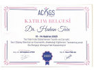 Op. Dr. Hakan Tarı Kadın Hastalıkları ve Doğum sertifikası