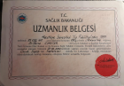Uzm. Dr. Berna Yinanç Diğer sertifikası