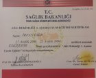 Doç. Dr. İrfan Eser Göğüs Cerrahisi sertifikası