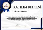 Dyt. Gizem Karagöz Diyetisyen sertifikası