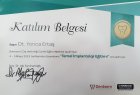 Dt. Yonca Ertaş Diş Hekimi sertifikası